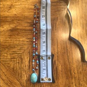 Colorful turquoise beaded necklace